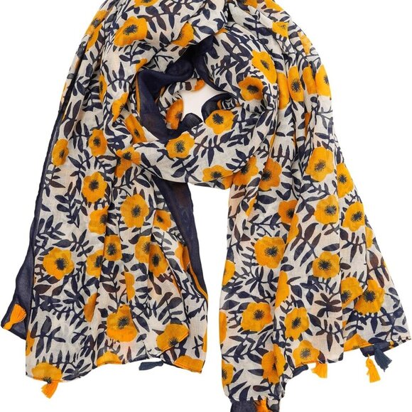 Accessories - Large Boho Scarf for Women Lightweight Floral Printed Scarves Fall Winter Fashio